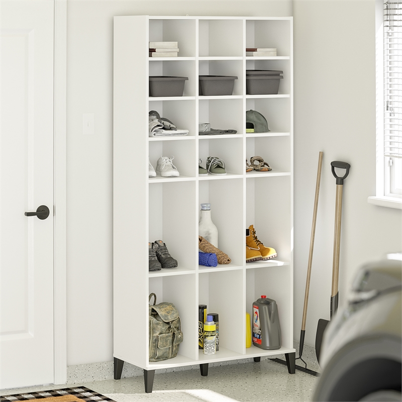 Systembuild Evolution Flex Athletic Shoe Storage Cabinet in White