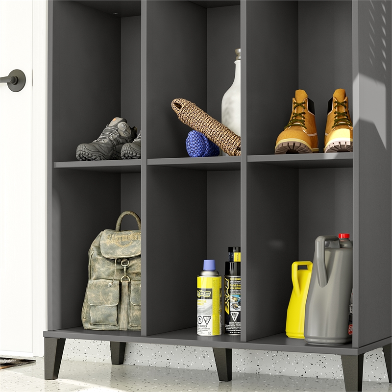 Systembuild Evolution Flex Athletic Shoe Storage Cabinet in Graphite