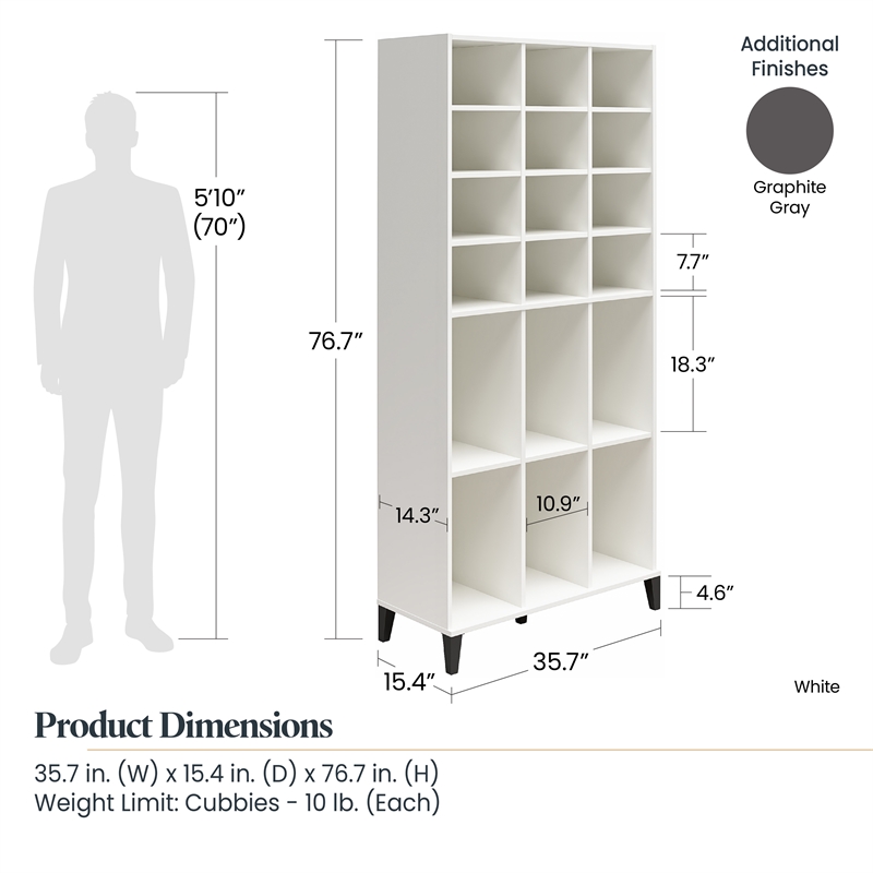 Systembuild Evolution Flex Athletic Shoe Storage Cabinet in Graphite