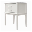 Ameriwood Home Lynnhaven Nightstand in White w/ White Marble Top