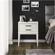 Ameriwood Home Lynnhaven Nightstand in White w/ White Marble Top