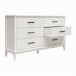 Ameriwood Home Lynnhaven Wide 6 Drawer Dresser in White w/ White Marble Top