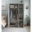 Systembuild Evolution Lory 3 Door Wardrobe with Clothing Rod in White