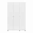 Systembuild Evolution Lory 3 Door Wardrobe with Clothing Rod in White