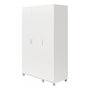 systembuild evolution lory 3 door wardrobe with clothing rod in white