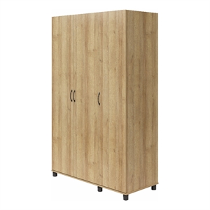 systembuild evolution lory 3 door wardrobe with clothing rod in natural