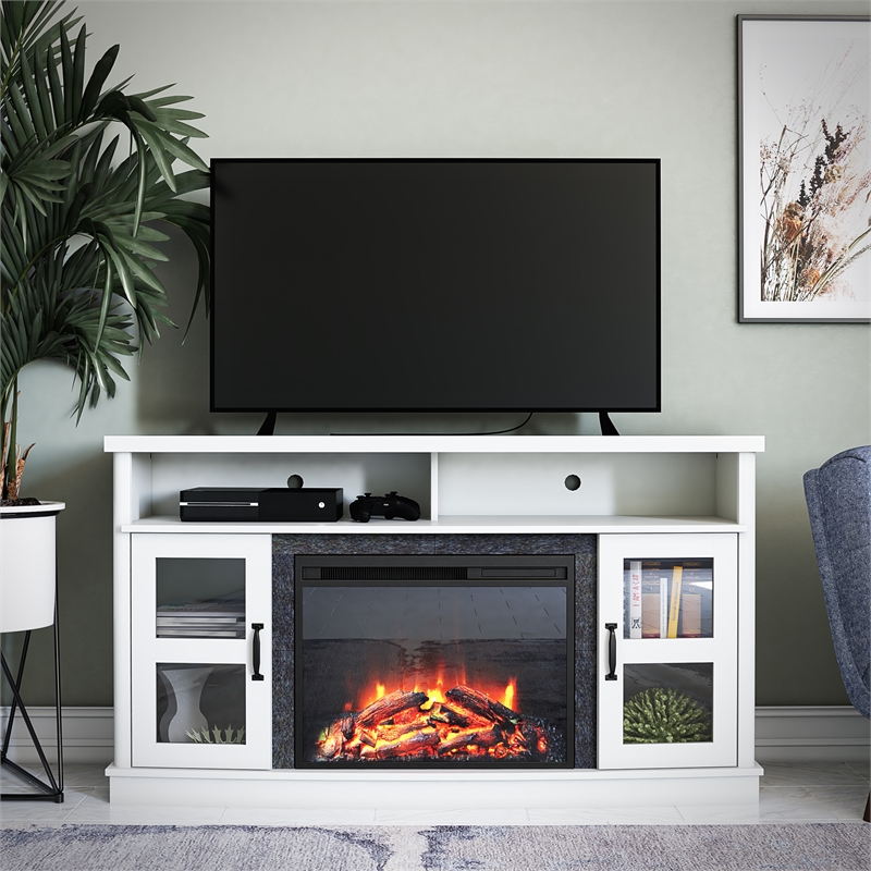 Ameriwood Home Barrow Creek Fireplace Console for TVs up to 60