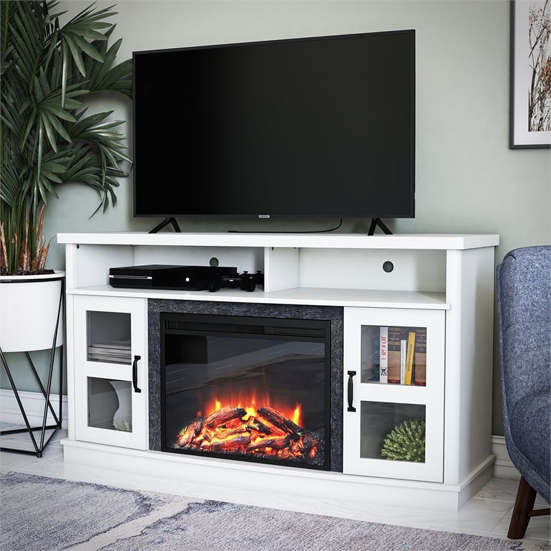 Ameriwood Home Barrow Creek Fireplace Console for TVs up to 60