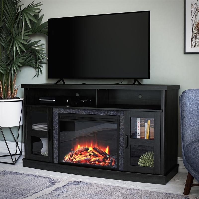 Ameriwood Home Barrow Creek Fireplace Console for TVs up to 60