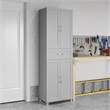 Systembuild Evolution Lory Framed Storage Cabinet with Drawer in Dove Gray