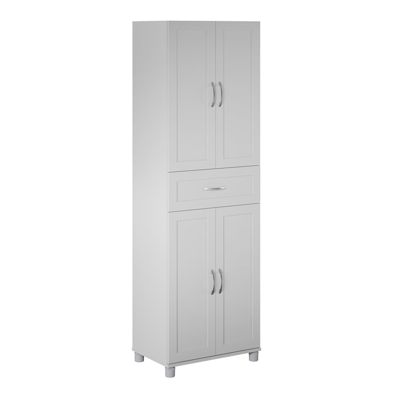 Systembuild Evolution Lory Framed Storage Cabinet with Drawer in Dove Gray