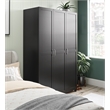 Systembuild Evolution Lory Framed 3 Door Wardrobe in Black