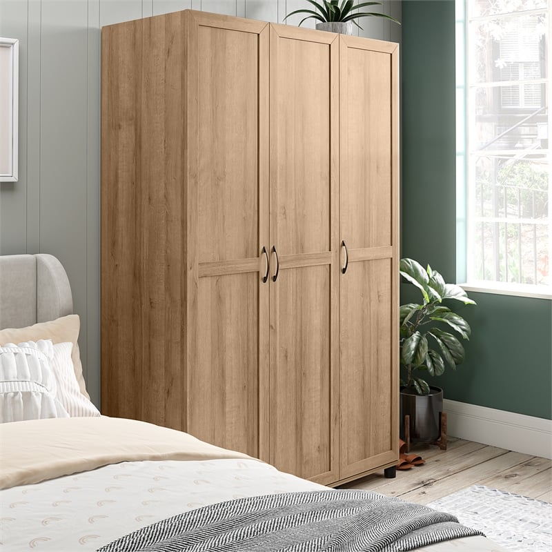 Systembuild Evolution Lory Framed 3 Door Wardrobe in Natural