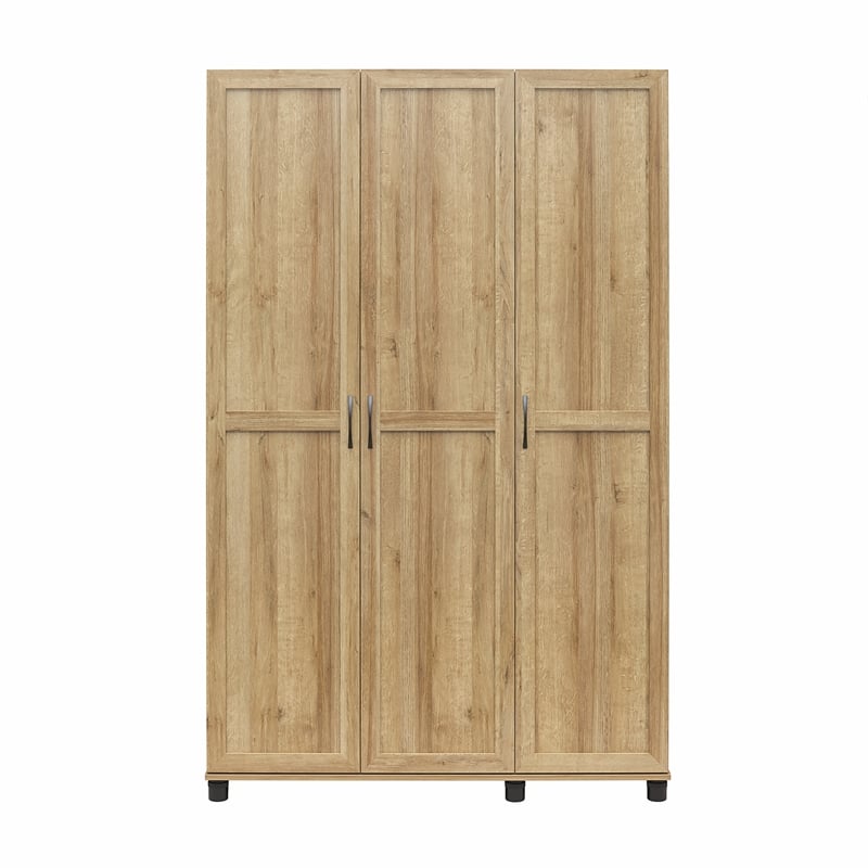 Systembuild Evolution Lory Framed 3 Door Wardrobe in Natural