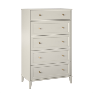 ameriwood home monticello tall 5 drawer dresser in taupe