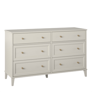 ameriwood home monticello wide 6 drawer dresser in taupe