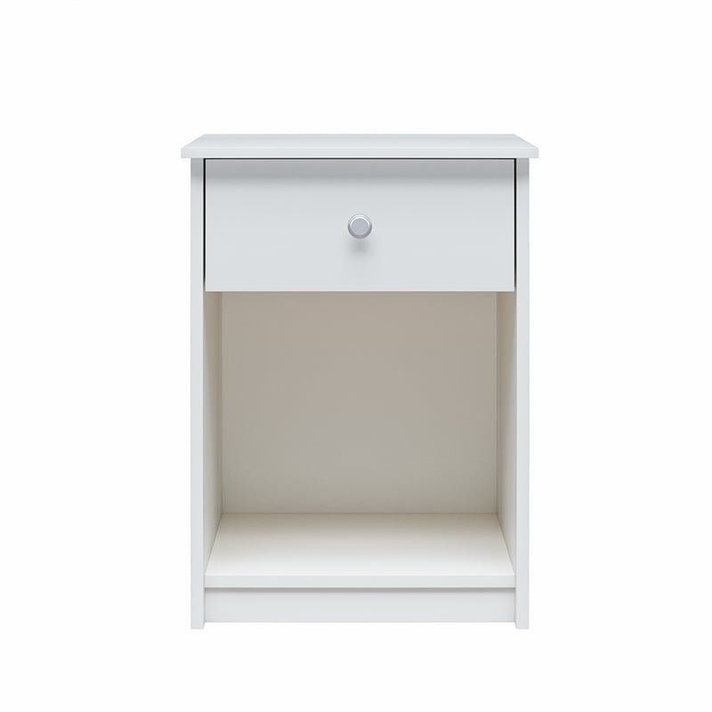 Ameriwood Home Ellwyn Nightstand with Drawer in White