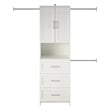 Systembuild Evolution Nevaeh Ridge 3 Drawer Closet Storage in White