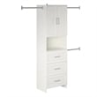 Systembuild Evolution Nevaeh Ridge 3 Drawer Closet Storage in White
