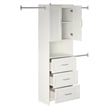 Systembuild Evolution Nevaeh Ridge 3 Drawer Closet Storage in White