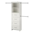 Evolution Nevaeh Ridge 4 Drawer Closet Storage in White