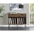 Novogratz Concord Turntable Stand with Drawers in Walnut