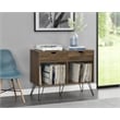 Novogratz Concord Turntable Stand with Drawers in Walnut