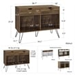 Novogratz Concord Turntable Stand with Drawers in Walnut