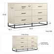 Ameriwood Home Novogratz Kelly 6-Drawer Engineered Wood Dresser in Black Oak