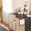 Ameriwood Home Novogratz Kelly 6-Drawer Engineered Wood Dresser in Black Oak