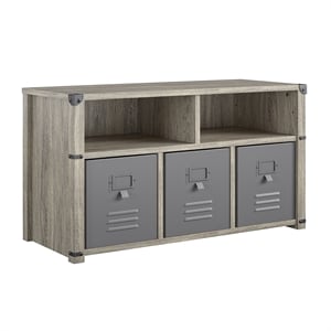 Ameriwood Home Little Seeds Nova 20.94&quot Engineered Wood Storage Bench in Gray