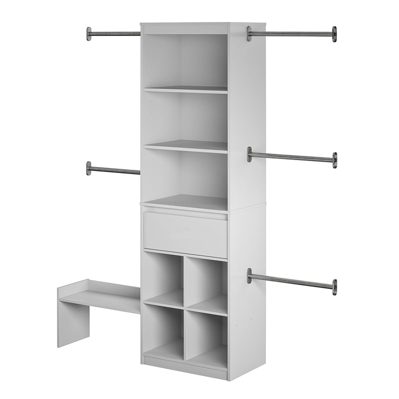Ameriwood Home Little Seeds Engineered Wood Closet Organizer in Gray