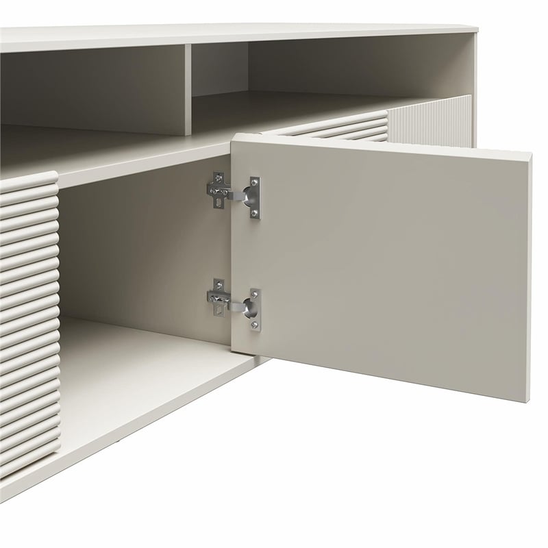 Ameriwood Home Mr. Kate Daphne Engineered Wood TV Console in Gray/Gold