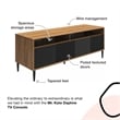 Ameriwood Home Mr. Kate Daphne Engineered Wood TV Console in Gray/Gold