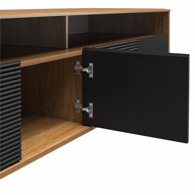 Mr. Kate Daphne TV Console in Walnut and Black