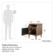 Novogratz Magnolia Laminated Engineered Wood End Table in Walnut/Black