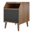 Novogratz Magnolia Laminated Engineered Wood End Table in Walnut/Black