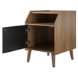 Novogratz Magnolia Laminated Engineered Wood End Table in Walnut/Black