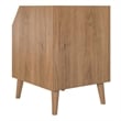 Novogratz Magnolia Laminated Engineered Wood End Table in Walnut/Black