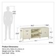 Novogratz Her Majesty Engineered Wood TV Stand For TVs Upto 65