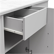 CosmoLiving by Cosmopolitan Liberty 3 Door Accent Cabinet Dove Gray w/Marble Top
