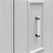 CosmoLiving by Cosmopolitan Liberty 3 Door Accent Cabinet Dove Gray w/Marble Top