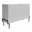 CosmoLiving by Cosmopolitan Liberty 3 Door Accent Cabinet Dove Gray w/Marble Top