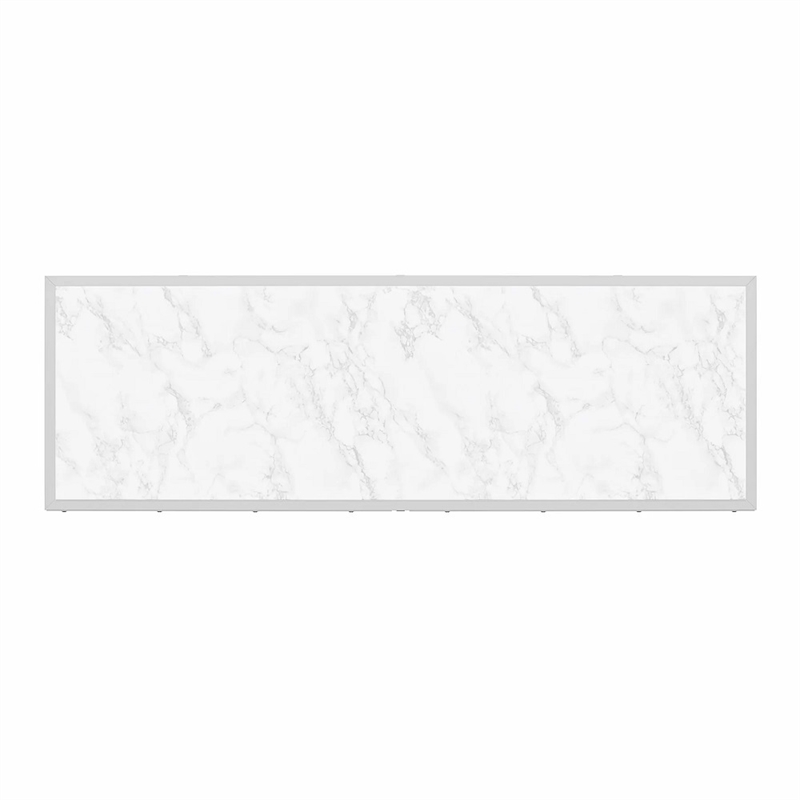 CosmoLiving by Cosmopolitan Liberty 3 Door Accent Cabinet Dove Gray w/Marble Top