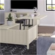 Novogratz Her Majesty Engineered Wood Lift-Top Coffee Table in White