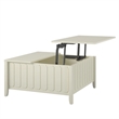 Novogratz Her Majesty Engineered Wood Lift-Top Coffee Table in White