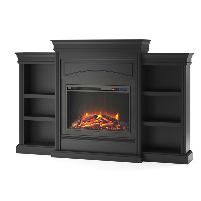Ameriwood Home Lamont Mantel Fireplace in Black