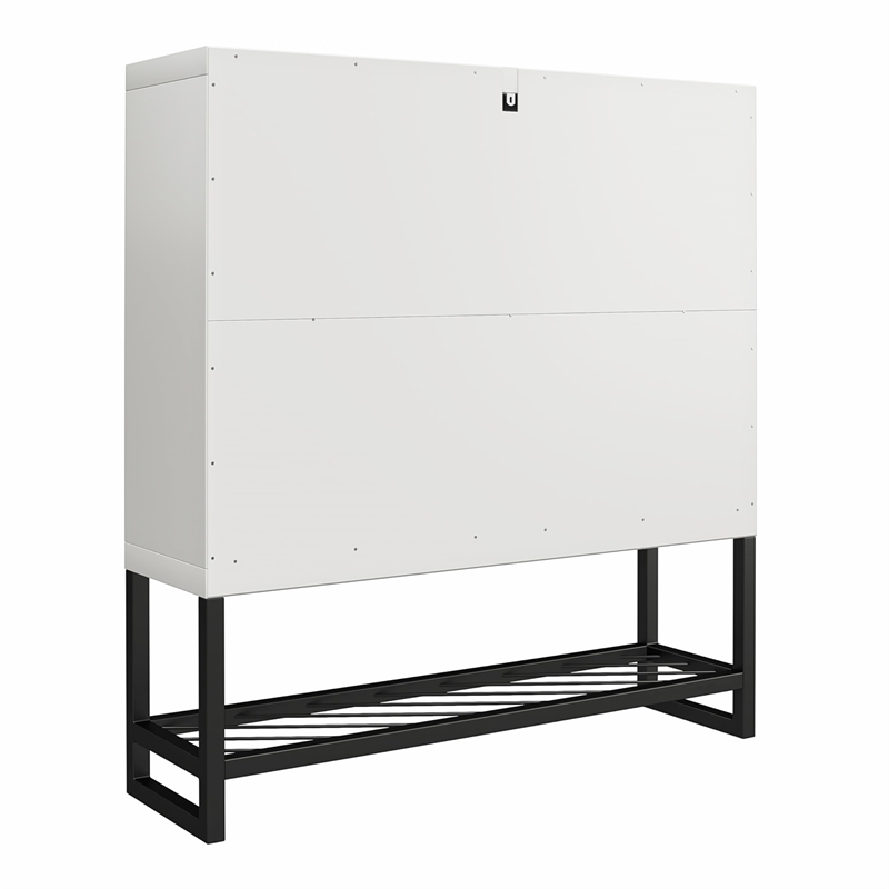 CosmoLiving by Cosmopolitan Brielle Entryway Shoe Storage in White