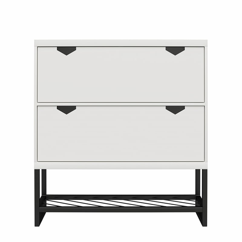 CosmoLiving by Cosmopolitan Brielle Entryway Shoe Storage in White