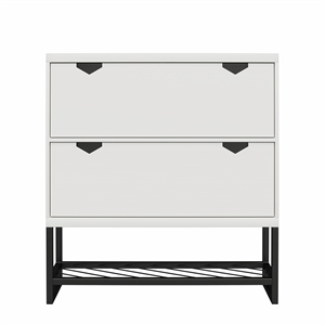 CosmoLiving by Cosmopolitan Brielle Entryway Shoe Storage in White